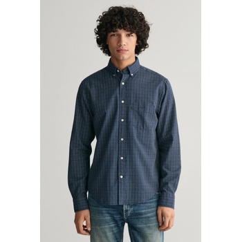 Gant košile reg Tattersall Archive OXF shirt modrá