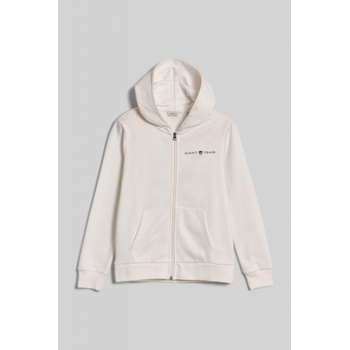 Gant mikina REG PRINTED GRAPHIC ZIP HOOD bílá
