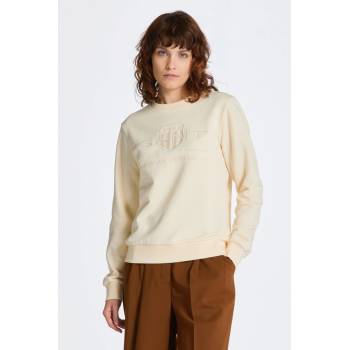 Gant mikina REG TONAL SHIELD C-NECK SWEAT bílá