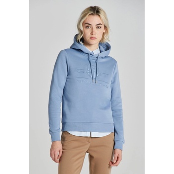 Gant mikina REG TONAL SHIELD HOODIE modrá