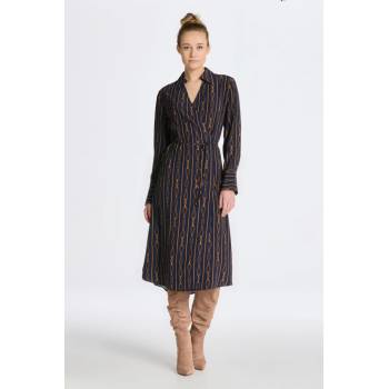 Gant Reg Rope Stripe Wrap Dress modrá