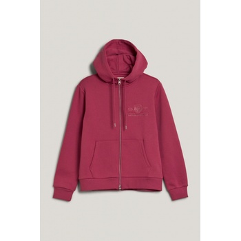 Gant REG TONAL SHIELD ZIP HOODIE fialová