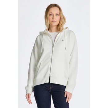 Gant REL SHIELD ZIP HOODIE bílá