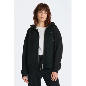 Gant REL SHIELD ZIP HOODIE černá