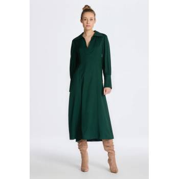 Gant Slim High Cuff Dress zelená