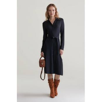 Gant Slim Jersey Shirt Dress černá