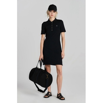 GANT SLIM SHIELD SS PIQUE POLO DRESS černá