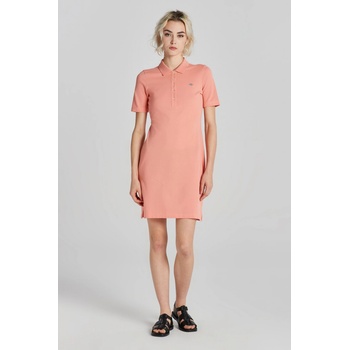 GANT SLIM SHIELD SS PIQUE POLO DRESS růžová