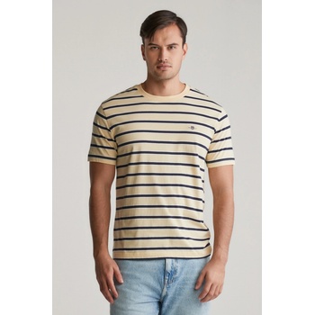 Gant STRIPED SS TSHIRT DUSTY LIGHT YELLOW
