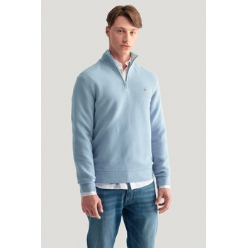 Gant Textured Cotton H-zip Stormy Sea