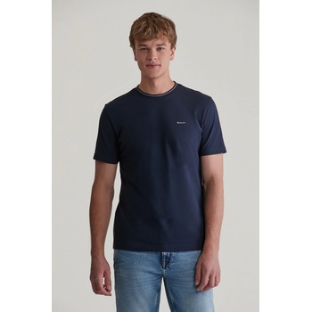Gant TEXTURED RIB SS TSHIRT modrá