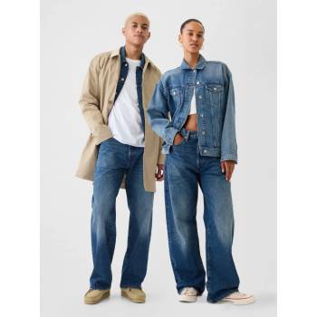 GAP Džíny loose 90s Organic Americana Unisex Tmavě modrá