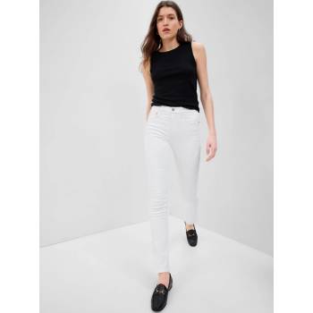 GAP Džíny slim High Rise Vintage Bílá