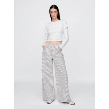 GAP Džíny Stripe Baggy Bílá