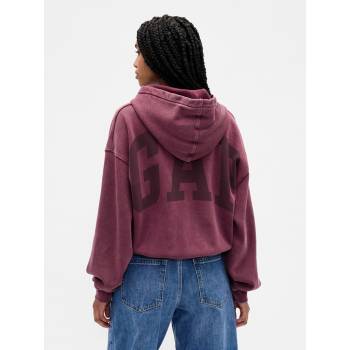 GAP mikina s kapucí Logo Cropped Červená