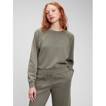 Gap mikina vintage soft crop zelená