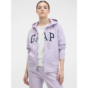 GAP Světle dámská mikina na zip s kapucí fialová