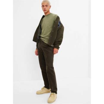 GAP Zelené pánské manšestrové kalhoty straight Washwell