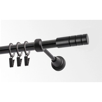 GARNÝŽE-HEBR Garnýž Techno černá jednoduchá 300 cm