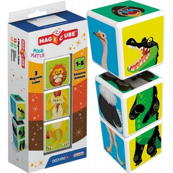Geomag Magicube Mix&Match Zvířata savany