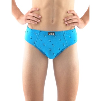 Gina bavlněné chlapecké slipy 61003P modrá