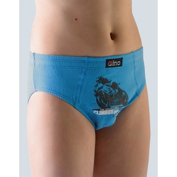 Gina dětské slipy chlapecké širší bok šité s potiskem Adéla 6100 černá