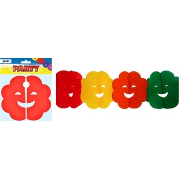 Girlanda papír G06 květina 4m 17 x 17 cm