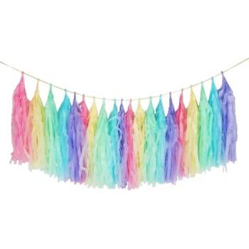 GIRLANDA střapcová duhová 250cm