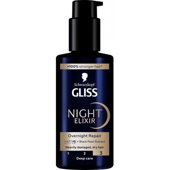 Gliss Overnight Repair noční elixír na vlasy, 100 ml