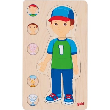 Goki vícevrstvé puzzle Lidské tělo Chlapec