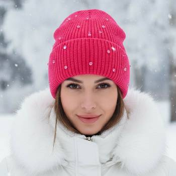 Goldbergh Dream dámská čepice tmavě růžová