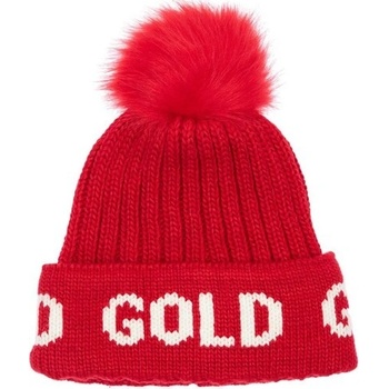 Goldbergh Hodd Beanie faux Fur ruby red