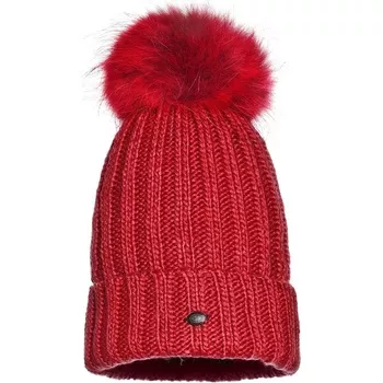 Goldbergh Una Beanie real fur Ruby red