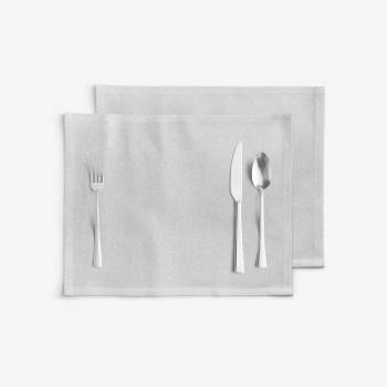 Goldea exkluzivní vánoční prostírání stříbrné se třpytkami 2ks 30x40cm