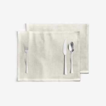 Goldea prostírání bavlna plátno přírodní režné 2ks 30x40cm