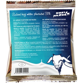 Goldim Kozí mléko instantní sušené 25 g