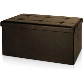 Goleto Čalouněná lavice s úložným prostorem 80 x 40 x 40 cm hnědá