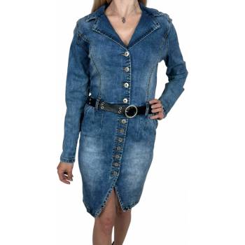 Gourd Dámské modré džínové šaty GOLA Modrá
