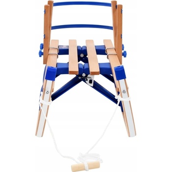Greatstore Skládací sněžné sáně s opěradlem 110 cm dřevěné