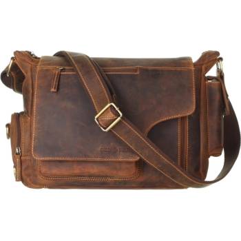 Greenburry kožená taška Hunting 1763AM-25 hnědá
