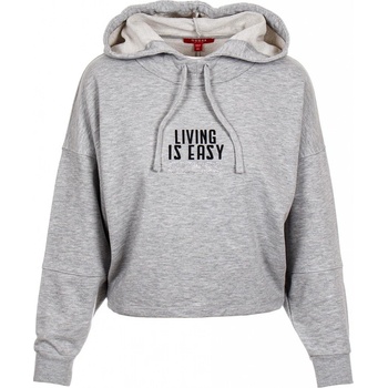 Guess dámská mikina Bertha hoodie LS šedá