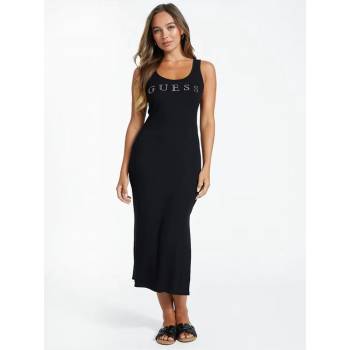 GUESS dámské dlouhé šaty Zuri černé