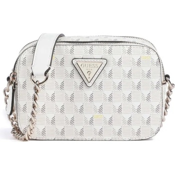 Guess G double zip crossody kabelka logo bílá