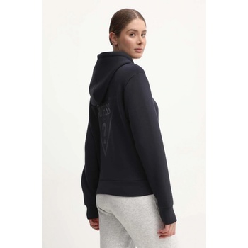 Guess mikina dámská s kapucí s potiskem černá