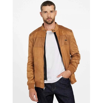 Guess pánská koženková bunda Travis hnědá