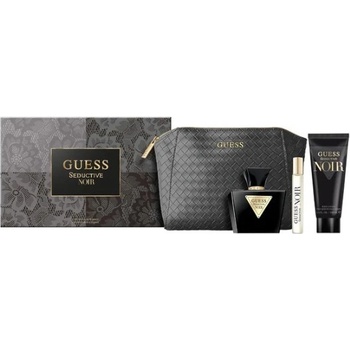 Guess Seductive Noir EDT 75 ml +EDT 15 ml + Tělové mléko 100 ml + Kozmetická taška