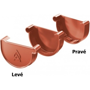 Gutta Aqua čelo pvc žlabu levé 125 mm hnědé