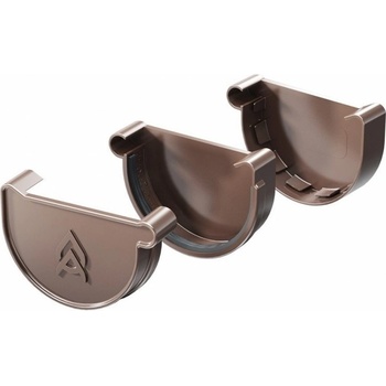 Gutta Aqua čelo pvc žlabu pravé 150 mm hnědé