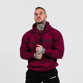 GymBeam mikina PRO Hoodie Burgundy