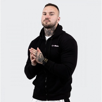 GymBeam mikina zipper Hoodie black černá